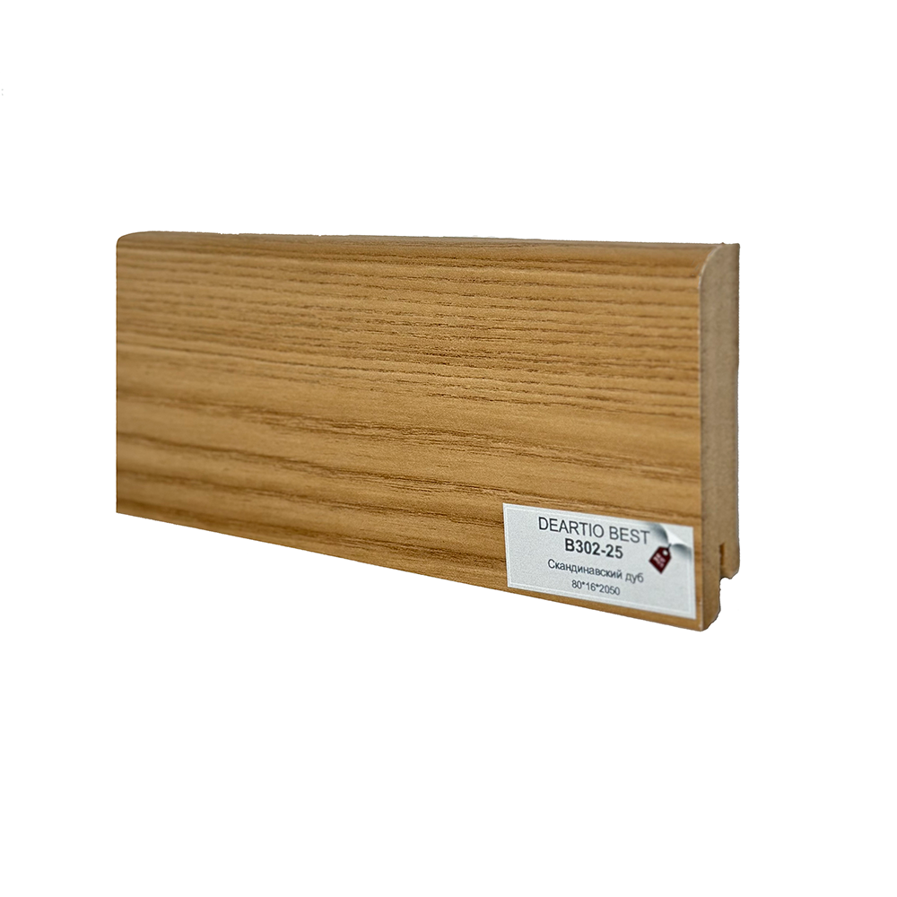 Плинтус МДФ Deartio/Деартио Скандинавский дуб  B 302-25 80х16х2050мм